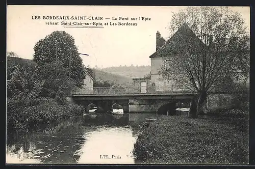 AK Saint-Clair-sur-Epte, Le Pont sur l`Epte
