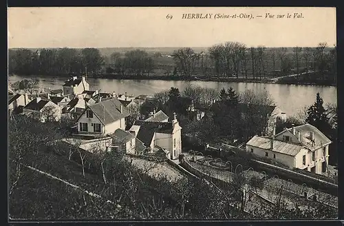 AK Herblay, Seine-et-Oise, Vue sur le Val