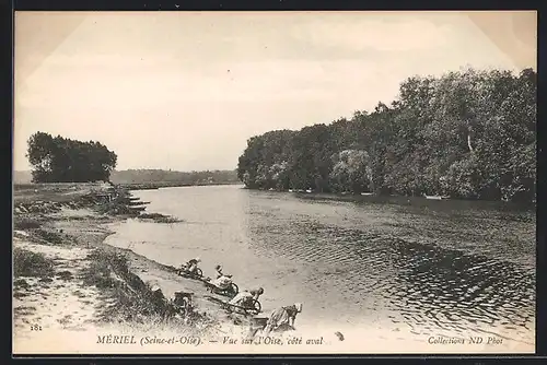 AK Meriel, Vue sur l`Oise, Cote aval