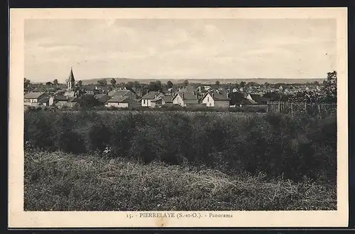 AK Pierrelaye, Panorama und Blick auf die Kirche