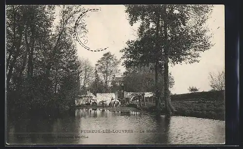 AK Puiseux-les-Louvres, La Mare