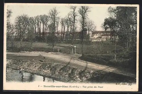 AK Neuville-sur-Oise, Vue prise du Pont