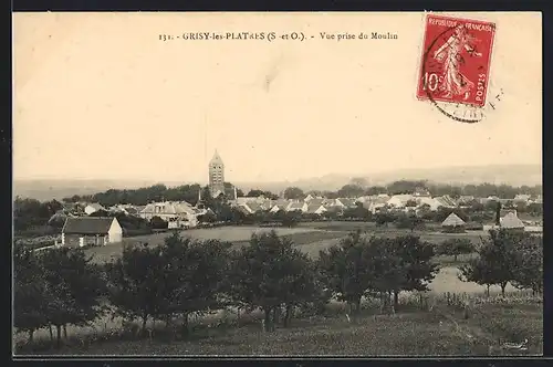 AK Grisy-les-Platres, Vue prise du Moulin