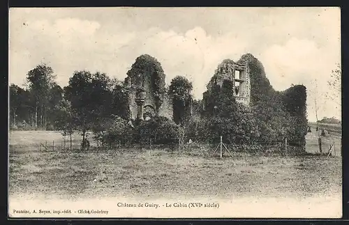 AK Guiry, Chateau, Le Cabin XVIe siecle