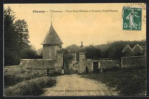 AK Chaussy, Villarceaux, Tour Saint-Nicolas et Fontaine Saint-Nicolas
