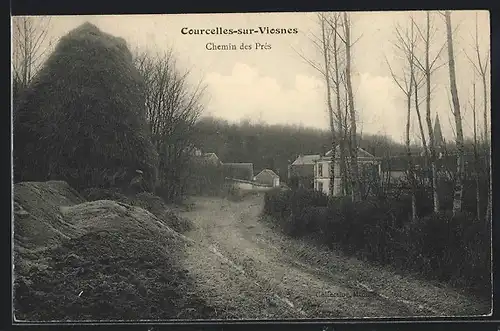 AK Courcelles-sur-Viosnes, Chemin des Pres