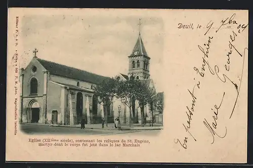 AK Deuil, Eglise XIIieme siecle, contenant les reliques de St. Eugene
