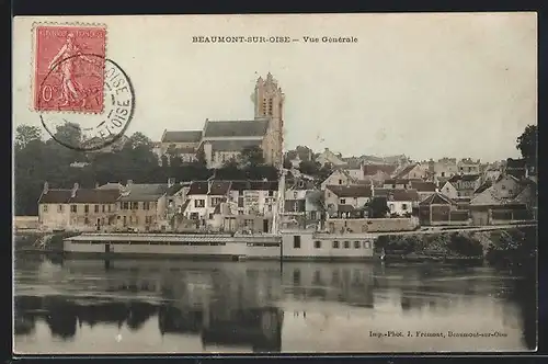 AK Beaumont-sur-Oise, Vue Generale, L`Eglise