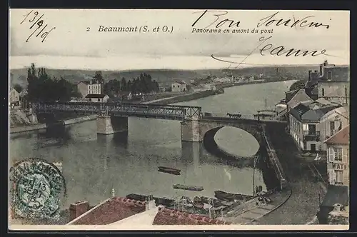 AK Beaumont, Panorama en amont du pont