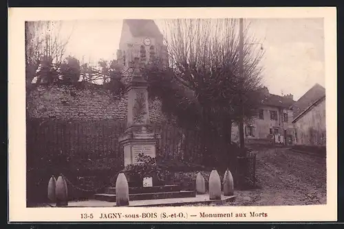 AK Jagny-sous-Bois, Monument aux Morts
