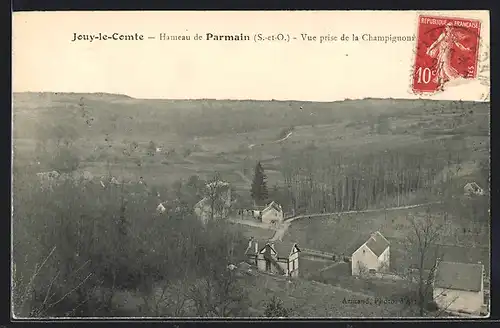 AK Jouy-le-Comte, Hameau de Parmain, Vue prise de la Champignonne