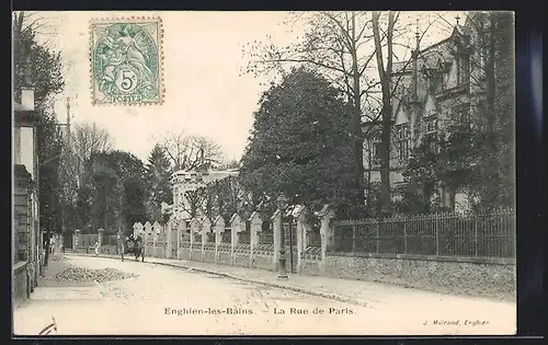 AK Enghien-les-Bains, La Rue de Paris
