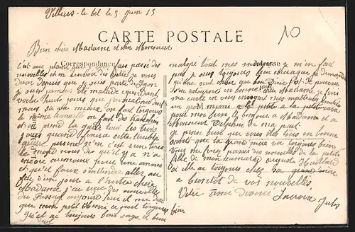 AK Ecouen, Häuserpartie im Ort