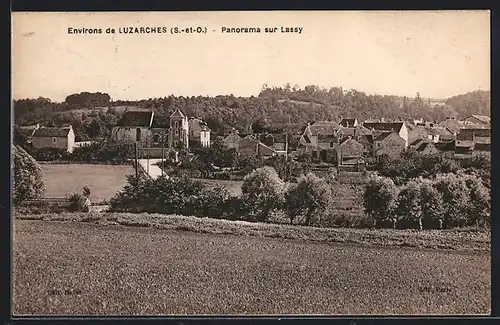 AK Luzarches, Panorama sur Lassy, L`Eglise