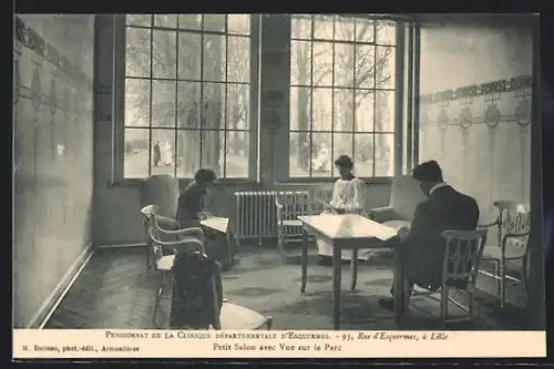 AK Lille, Pensionnat de la Clinique Departementale d`Esquermes, 93, Rue d`Esquermes, Petit Salon avec Vue sur le Parc