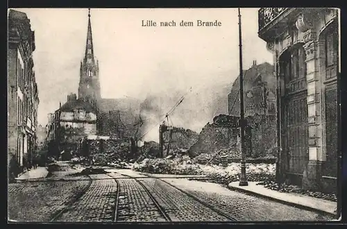 AK Lille, Die Stadt nach dem Brande