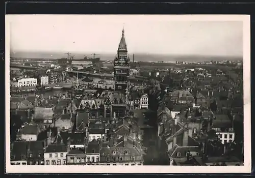 AK Dunkerque, Vue Panoramique, Avant Guerre Cote Hotel de Ville et Port