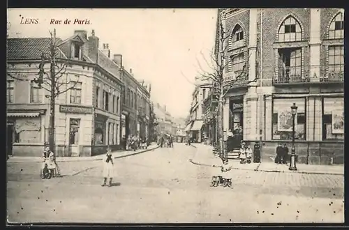 AK Lens, Vue en Rue de Paris, Cafe Metropole