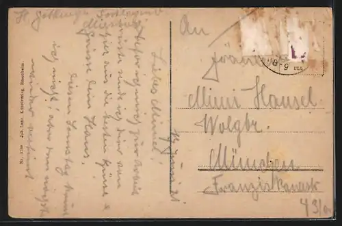 AK Wörnsmühl, Teilansicht mit Strassenpartie