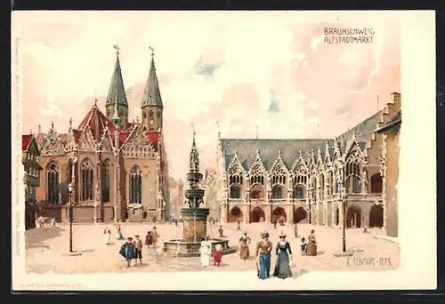 Künstler-Lithographie Braunschweig, Altstadtmarkt