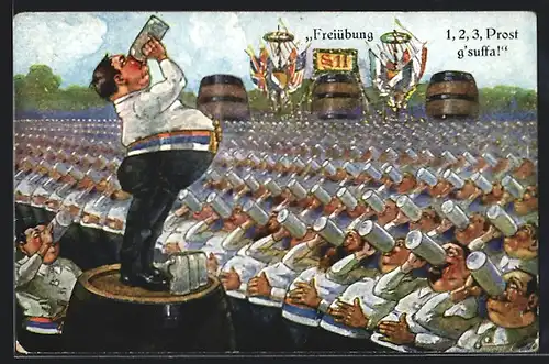 AK Freiübung, 1,2,3, Prost gsuffa!, Bayrische Zecher