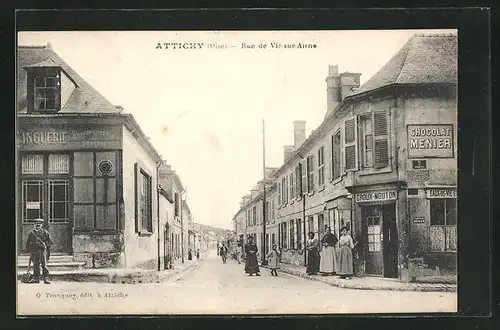 AK Attichy, Rue de VBic-sur-Aisne