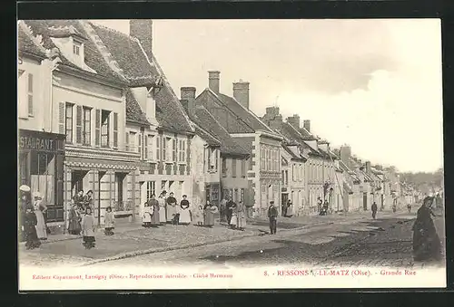 AK Ressons-sur-Matz, Grande Rue