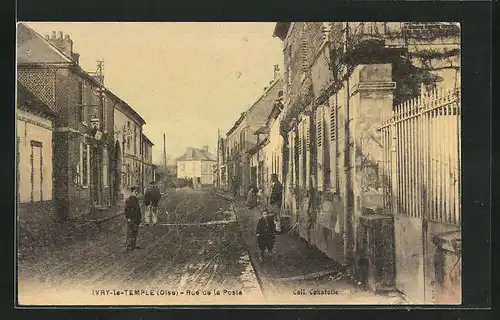 AK Ivry-le-Temple, Rue de la Poste