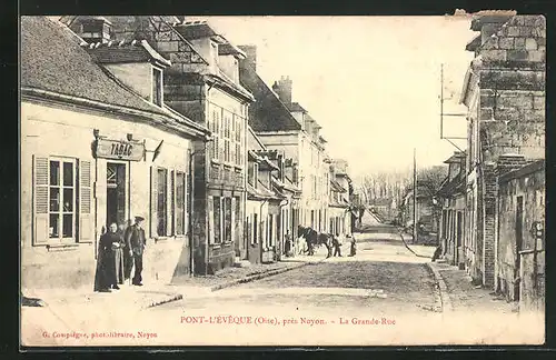 AK Pont-l`Éveque, La Grande-Rue, Strasse im Sonnenschein