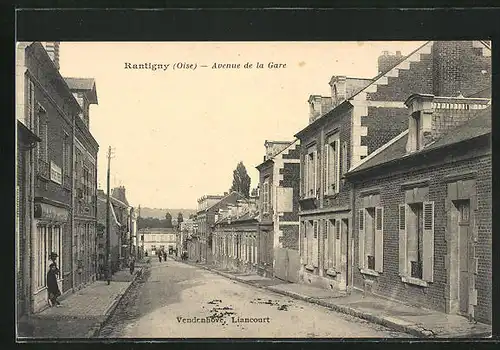 AK Rantigny, Avenue de la Gare, Bahnhofstrasse