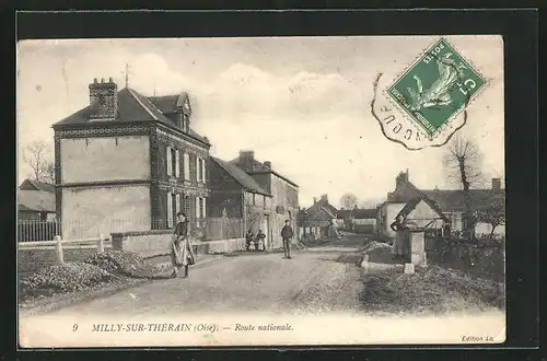 AK Milly-sur-Thérain, Route nationale