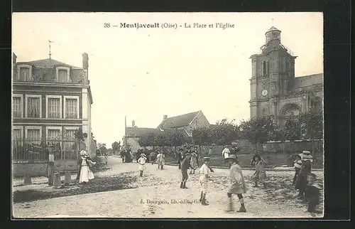 AK Montjavoult, la Place et l'Eglise