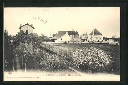 AK Verdun-sur-le-Doubs, Maison Blanche