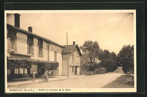 AK Romenay, Buffet et Avenue de la Gare