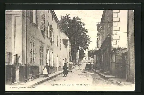 AK Salornay-sur-Guye, Rue de l'Eglise
