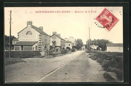 AK Montchanin-les-Mines, Quartier de la Gare