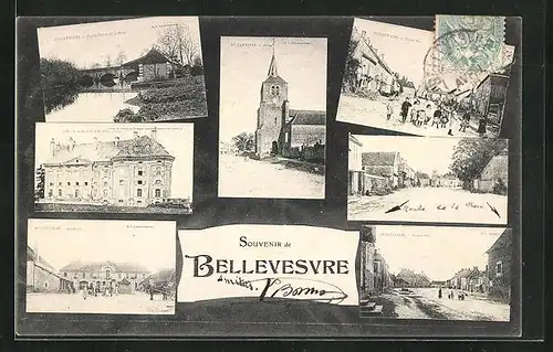 AK Bellevesre, verschiedene Ortsansichten