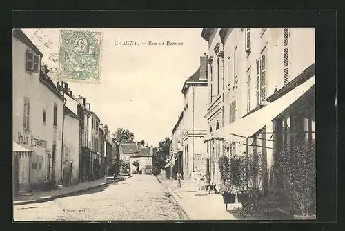 AK Chagny, Rue de Beaune et Restaurant Vollot