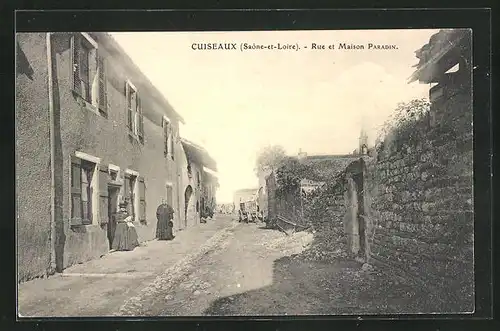 AK Cuiseaux, Rue et Maison Paradin