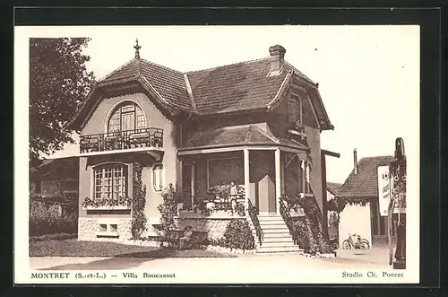 AK Montret, Villa Boucassot im Sonnenschein