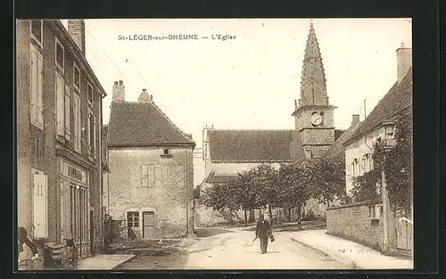 AK St-Léger-sur-Dheune, Eglise et Mairie, Rathaus und Kirche