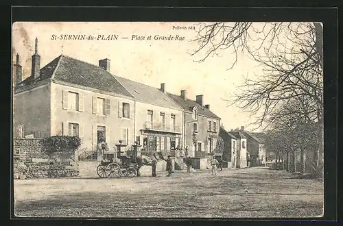 AK St-Sernin-du-Plain, Place et Grande Rue