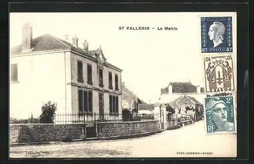 AK St-Vallerin, La Mairie, am Rathaus