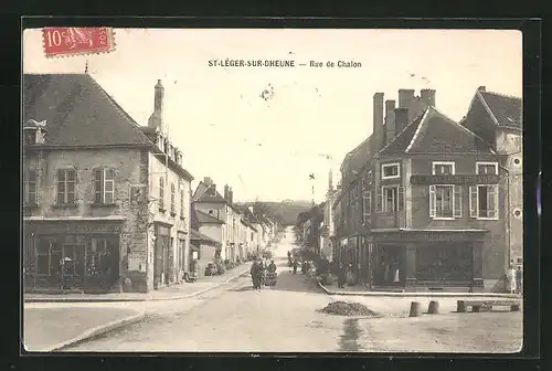 AK St-Léger-sur-Dheune, Rue de Chalon, Strassenkreuzung