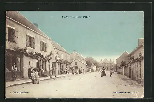 AK St-Yan, Grand`Rue, Strassenpartie