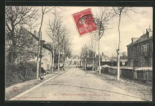 AK Verdun-sur-le-Douds, Avenue de la Gare