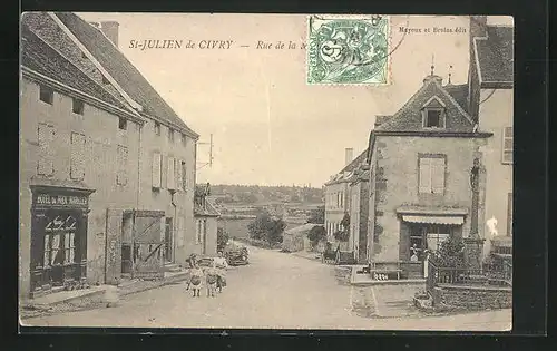 AK St-Julien-de-Civry, Une rue, Strassenpartie