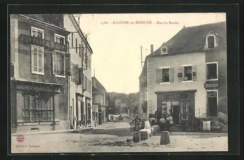 AK St-Léger-sur-Dheune, Rue du Reulet, Strassenpartie