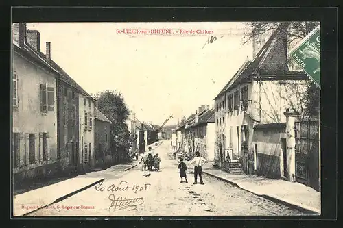 AK St-Léger-sur-Dheune, Rue de Châlons, Strassenpartie