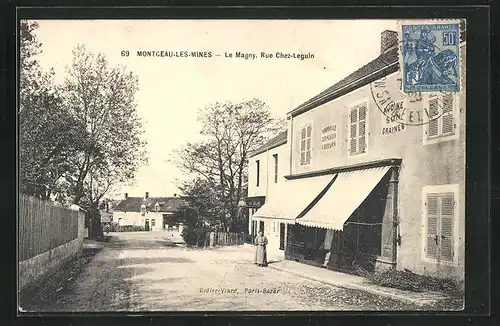AK Montceau-les-Mines, Le Magny, Rue Chez-Leguin